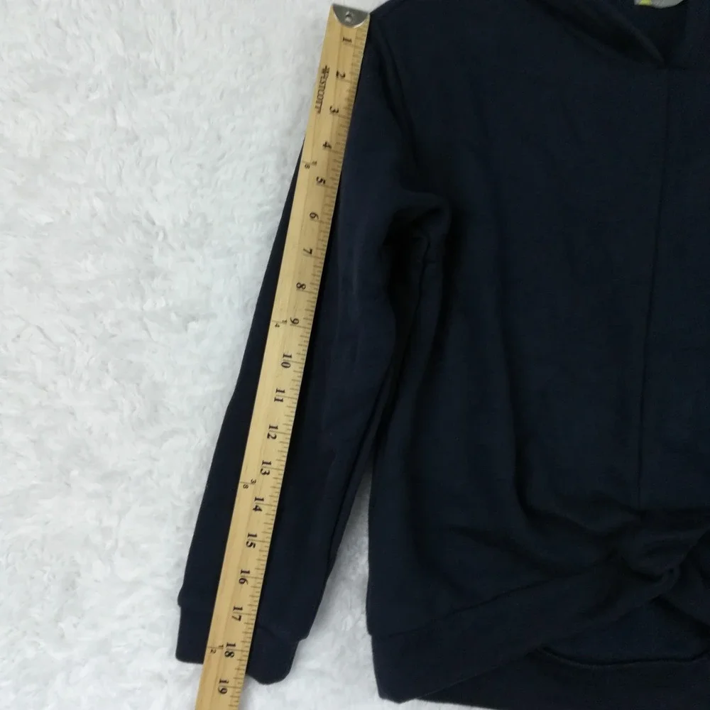 Zella Girls Sweatshirt Take It Easy Twist French Navy Hooded M 8/10 New